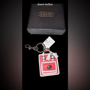 COACH Pink Legacy Turnlock Purse Charm Keyfob Keychain 63836 ~
RARE!!